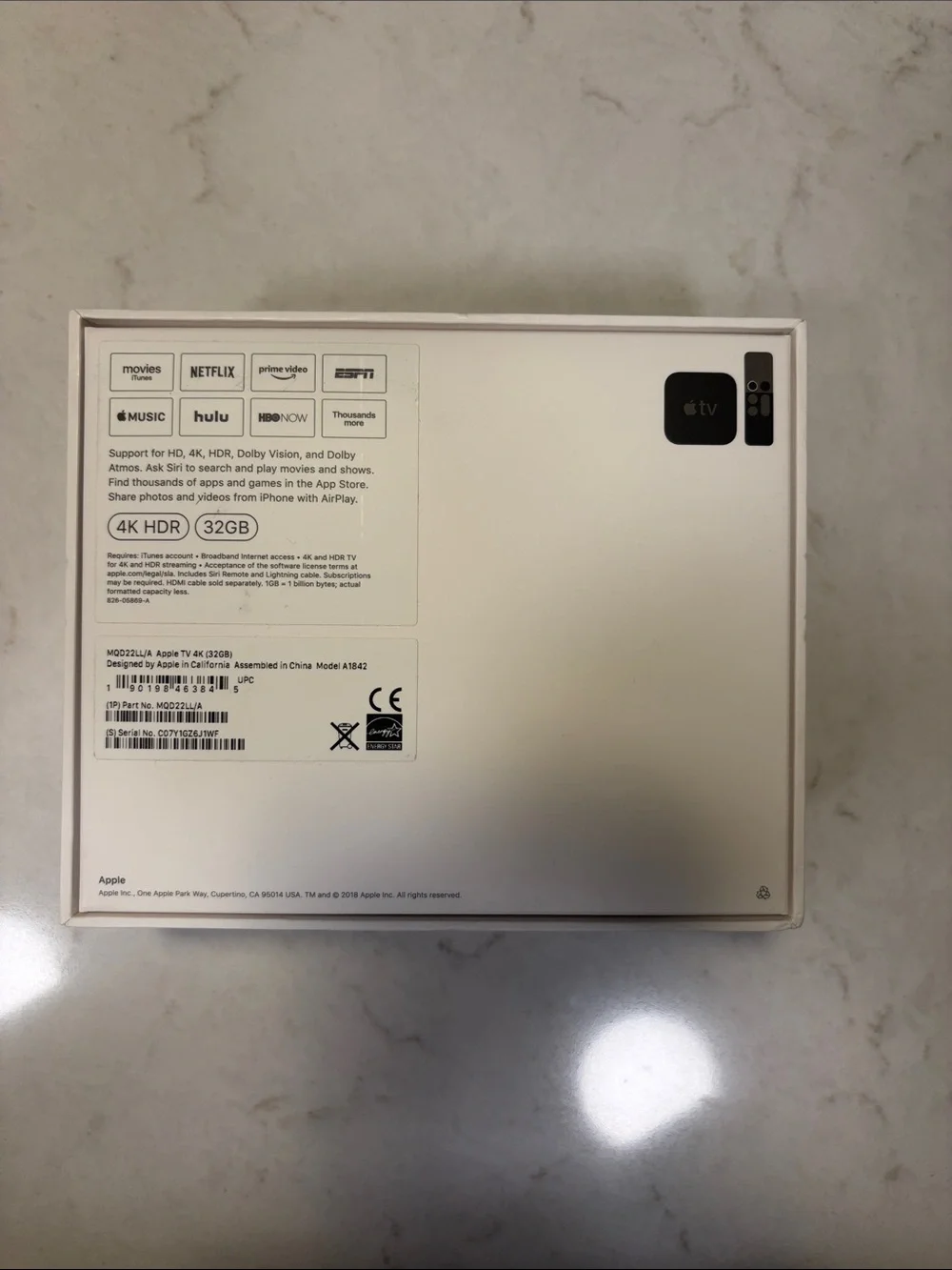 Apple TV 4K (1st Generation) 32GB - Good Condition, In Original Box